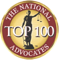 The National Advocates top 100 badge