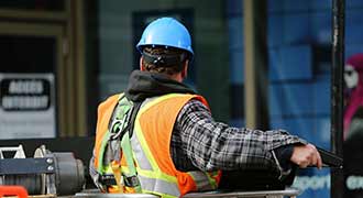 worker on construction site